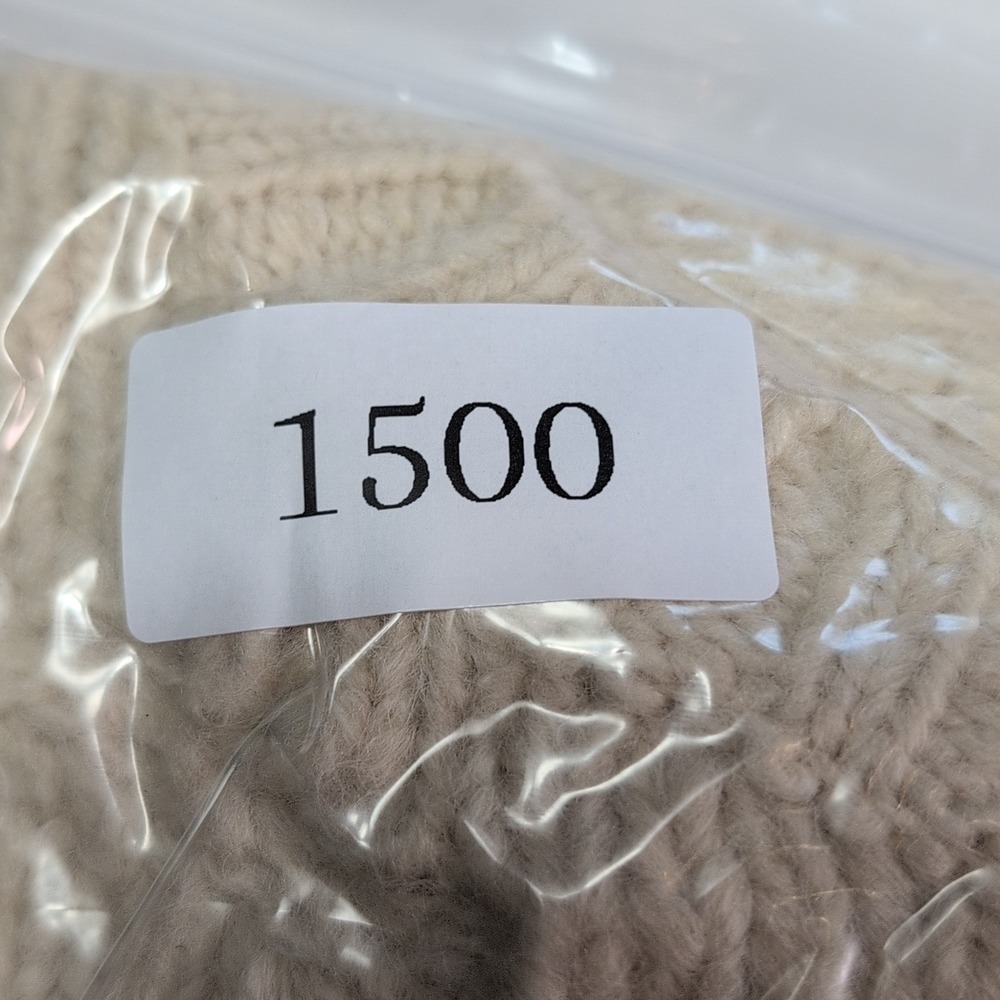 American Eagle Women Cream Wool Blend Pointelle Bobble Chunky Knit Sweater Small - Picture 9 of 9